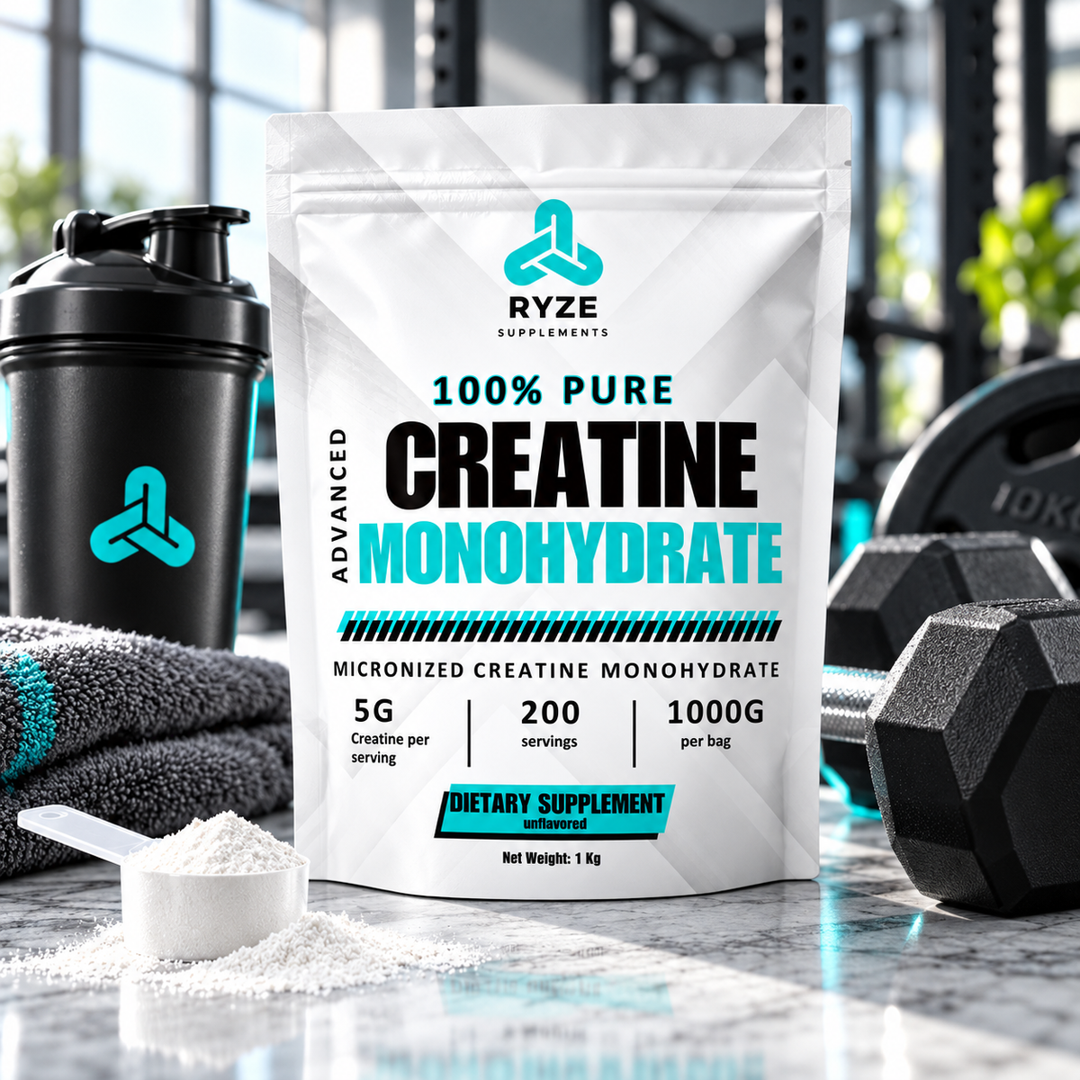 Creatine Monohydrate 1KG | RYZE
