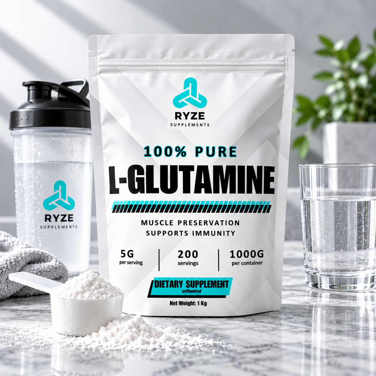 L-Glutamine Powder 1KG | RYZE