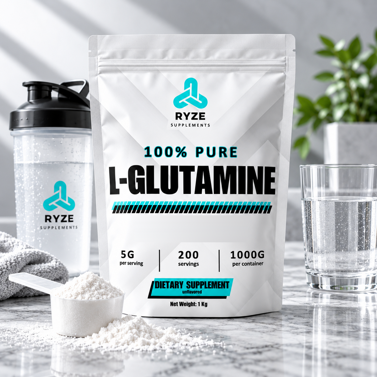 L-Glutamine Powder 1KG | RYZE